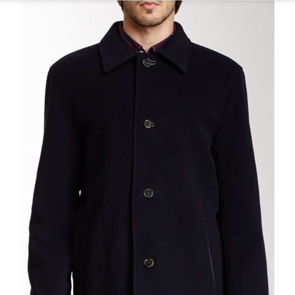 Cole Haan Italian Wool Cashmere Top Coat